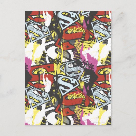 Supergirl Comic Caps Patroon 7 Briefkaart (Voorkant)
