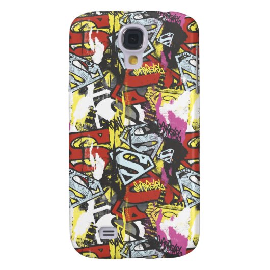 Supergirl Comic Caps Patroon 7 Case-Mate Samsung Galaxy Hoesje (Achterkant)
