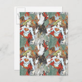 Supergirl Comic Caps Patroon 8 Briefkaart (Voorkant / Achterkant)
