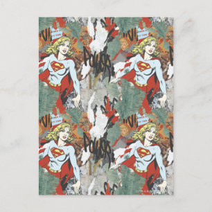 Supergirl Comic Caps Patroon 8 Briefkaart