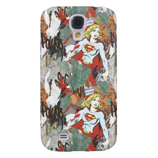 Supergirl Comic Caps Patroon 8 Case-Mate Samsung Galaxy Hoesje (Achterkant)