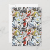 Supergirl Comic Caps Patroon 9 Briefkaart (Voorkant / Achterkant)