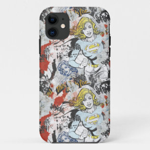 Supergirl Comic Caps Patroon 9 Case-Mate iPhone Case