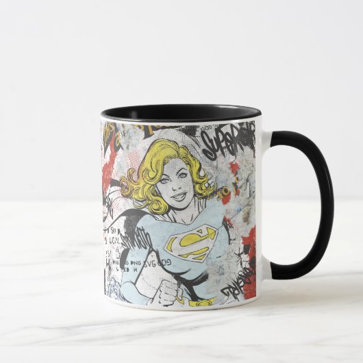 Supergirl Comic Caps Patroon 9 Mok (Rechts)