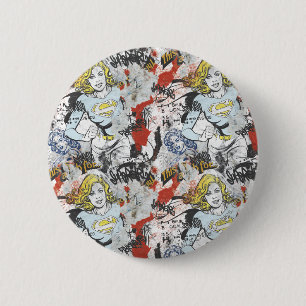 Supergirl Comic Caps Patroon 9 Ronde Button 5,7 Cm