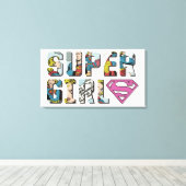 Supergirl Comic Logo Canvas Afdruk (Insitu (Houten vloer))