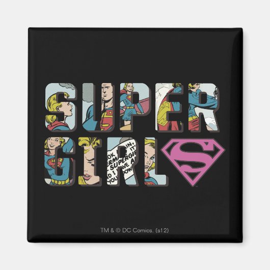 Supergirl Comic Logo Magneet (Voorkant)