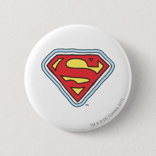 Supergirl Comic Logo Ronde Button 5,7 Cm (Voorkant)