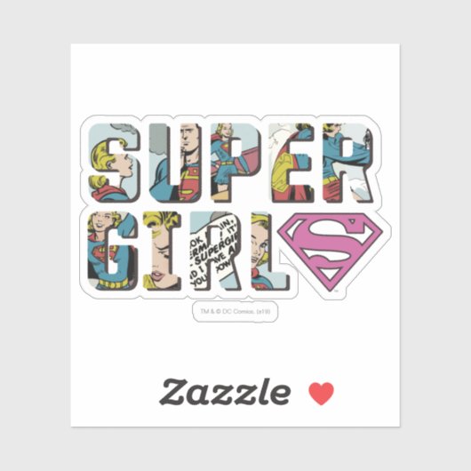Supergirl Comic Logo Sticker (Vel)