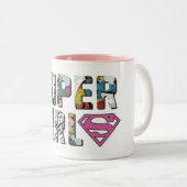 Supergirl Comic Logo Tweekleurige Koffiemok (Voorkant rechts)