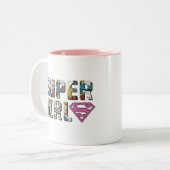 Supergirl Comic Logo Tweekleurige Koffiemok (Voorkant links)
