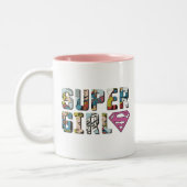 Supergirl Comic Logo Tweekleurige Koffiemok (Links)