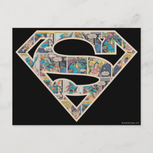 Supergirl Comic Strip Logo Briefkaart
