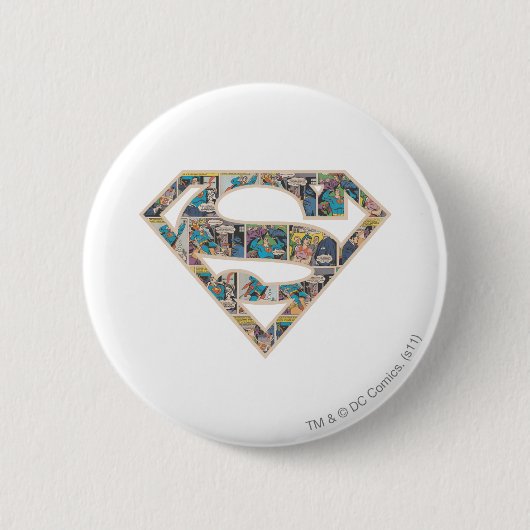 Supergirl Comic Strip Logo Ronde Button 5,7 Cm (Voorkant)