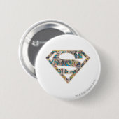Supergirl Comic Strip Logo Ronde Button 5,7 Cm (Voorkant /achterkant)