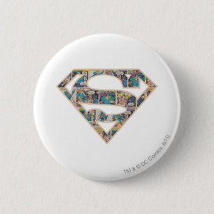 Supergirl Comic Strip Logo Ronde Button 5,7 Cm