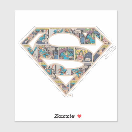 Supergirl Comic Strip Logo Sticker (Vel)