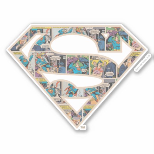 Supergirl Comic Strip Logo Sticker (Voorkant)
