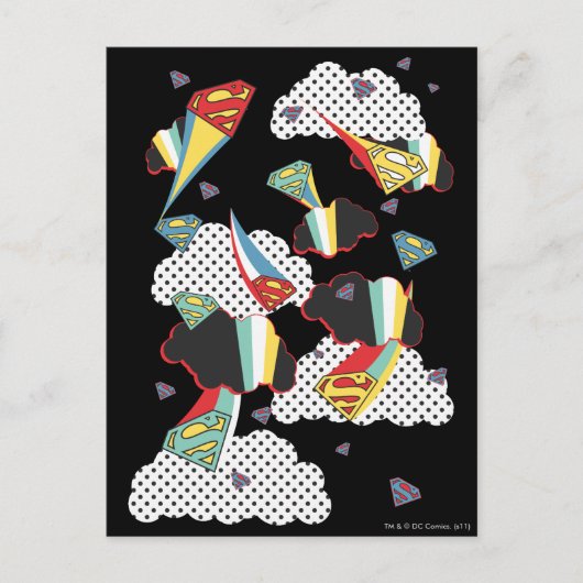 Supergirl Crazy Sky Briefkaart (Voorkant)