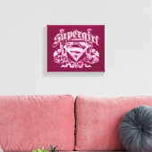 Supergirl Crest Design Canvas Afdruk (Insitu (Woonkamer))