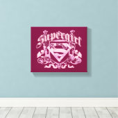 Supergirl Crest Design Canvas Afdruk (Insitu (Houten vloer))