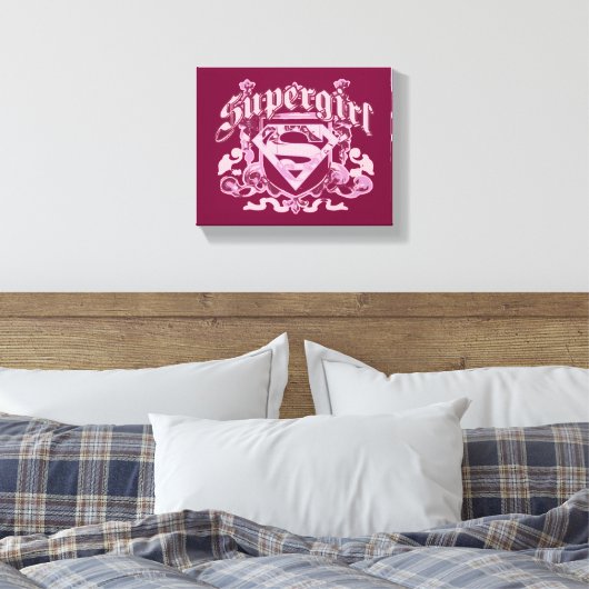 Supergirl Crest Design Canvas Afdruk (Insitu (Slaapkamer))