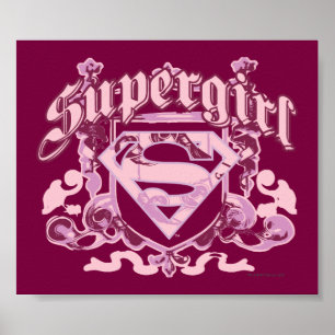Supergirl Crest Design Poster