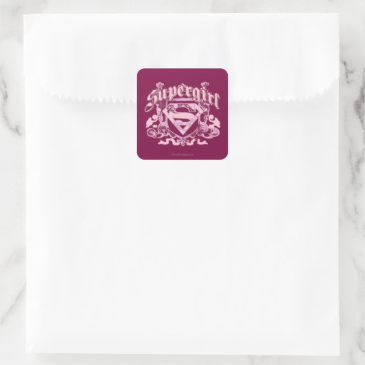 Supergirl Crest Design Vierkante Sticker (Tas)