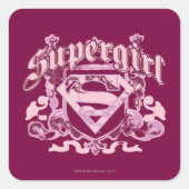 Supergirl Crest Design Vierkante Sticker (Voorkant)