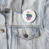 Supergirl Cursief Ronde Button 5,7 Cm (In situ)