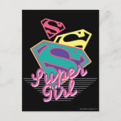Supergirl Cursive Briefkaart (Voorkant)