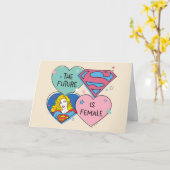 Supergirl "De toekomst is Vrouw" Kaart (Gele Bloem)