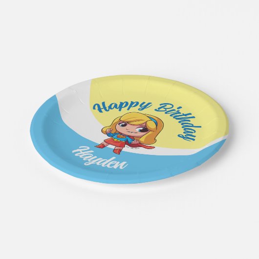 Supergirl "De toekomst is Vrouw" Papieren Bordje (Gekanteld)