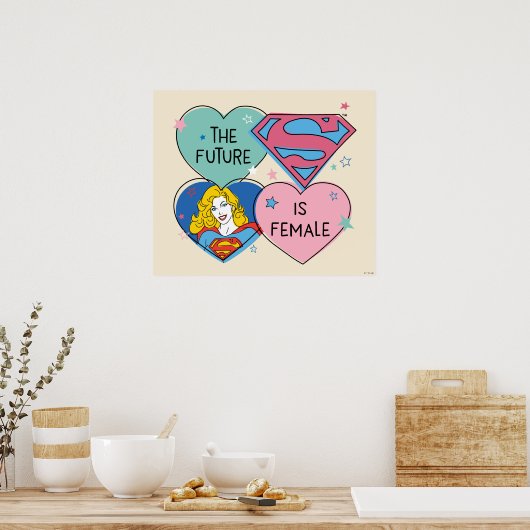 Supergirl "De toekomst is Vrouw" Poster (Keuken)
