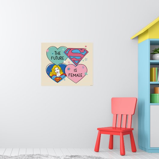 Supergirl "De toekomst is Vrouw" Poster (Kinderkamer 1)