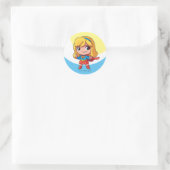 Supergirl "De toekomst is Vrouw" Ronde Sticker (Tas)