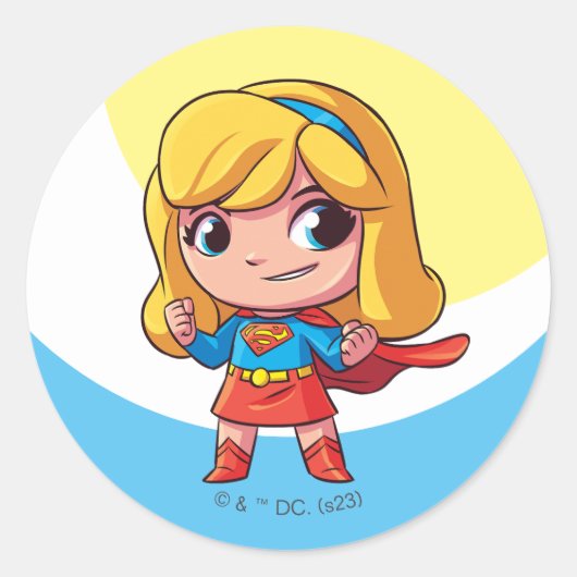Supergirl "De toekomst is Vrouw" Ronde Sticker (Voorkant)