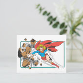 Supergirl Destroys Boulder Briefkaart (Staand voorkant)
