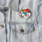 Supergirl Destroys Boulder Ronde Button 5,7 Cm (In situ)
