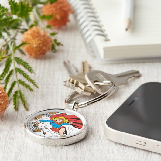 Supergirl Destroys Boulder Sleutelhanger (Zijkant)