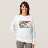 Supergirl Destroys Boulder T-shirt (Voorkant volledig)
