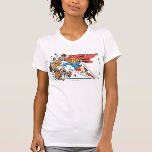 Supergirl Destroys Boulder T-shirt (Voorkant)