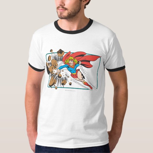 Supergirl Destroys Boulder T-shirt (Voorkant)