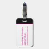 Supergirl diagonaal patroon bagagelabel (Achterkant verticaal)