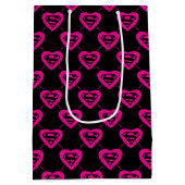 Supergirl diagonaal patroon medium cadeauzakje (Achterkant)