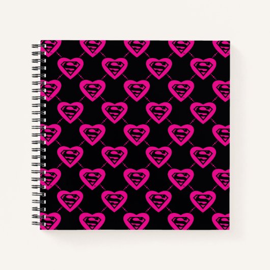 Supergirl diagonaal patroon notitieboek (Voorkant)