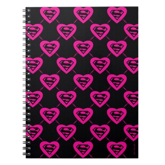 Supergirl diagonaal patroon notitieboek (Voorkant)
