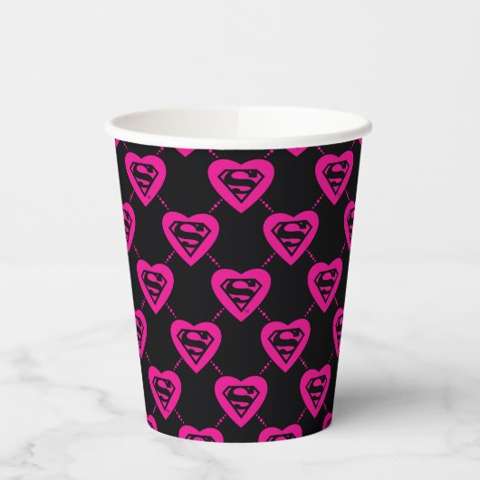Supergirl diagonaal patroon papieren bekers (Links)