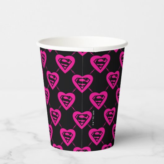 Supergirl diagonaal patroon papieren bekers (Rechts)