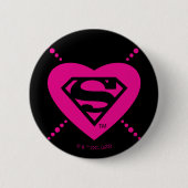 Supergirl diagonaal patroon ronde button 5,7 cm (Voorkant)